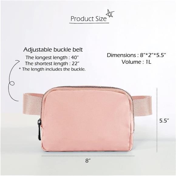 Unisex Mini Belt Bag with Adjustable Strap Small Waist Pouch for Workout Running - Picture 3 of 6